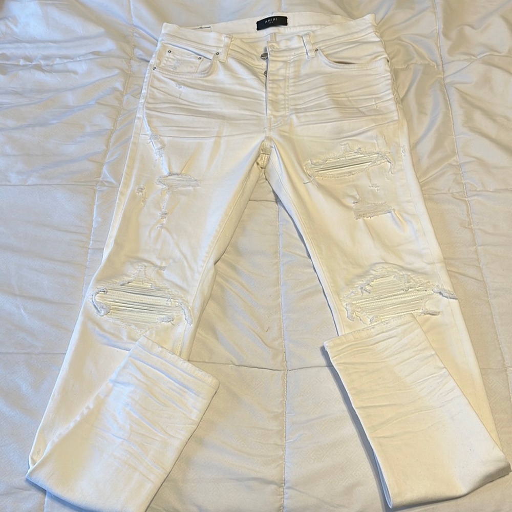 White amiri jeans